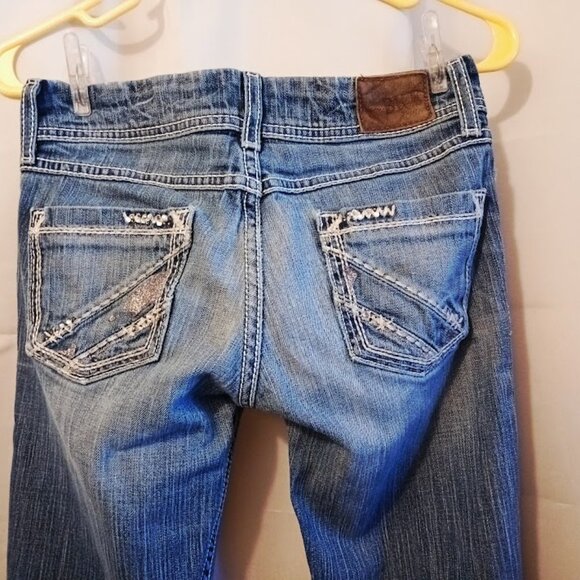 BKE Jeans The Buckle sz 25L Sabrina Slim Boot Designer Denim Dark wash (30x33) - Picture 2 of 10